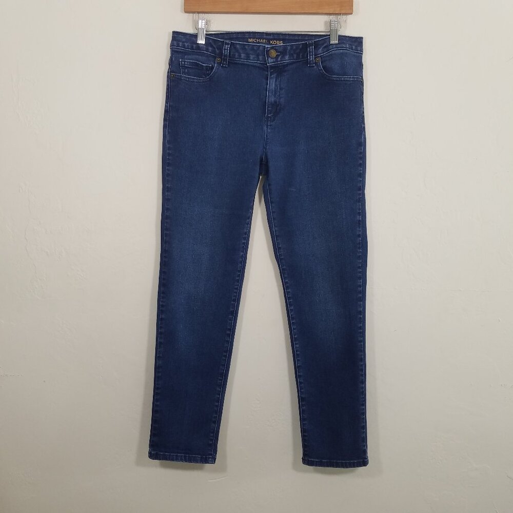 MICHAEL Michael Kors Boyfriend Stretch Jeans Blue‎ Size 8